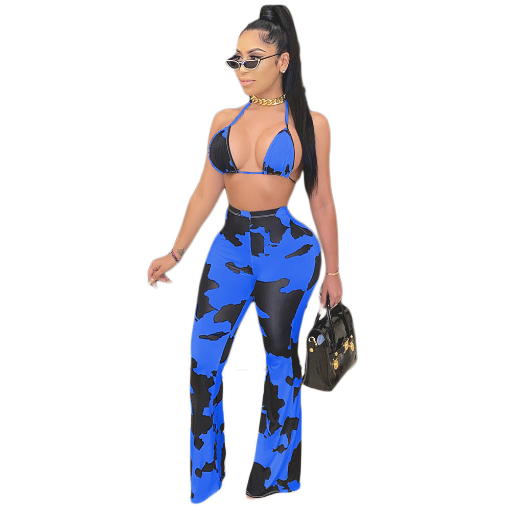 European And American Autumn New Sexy Casual Tight Flared Trousers