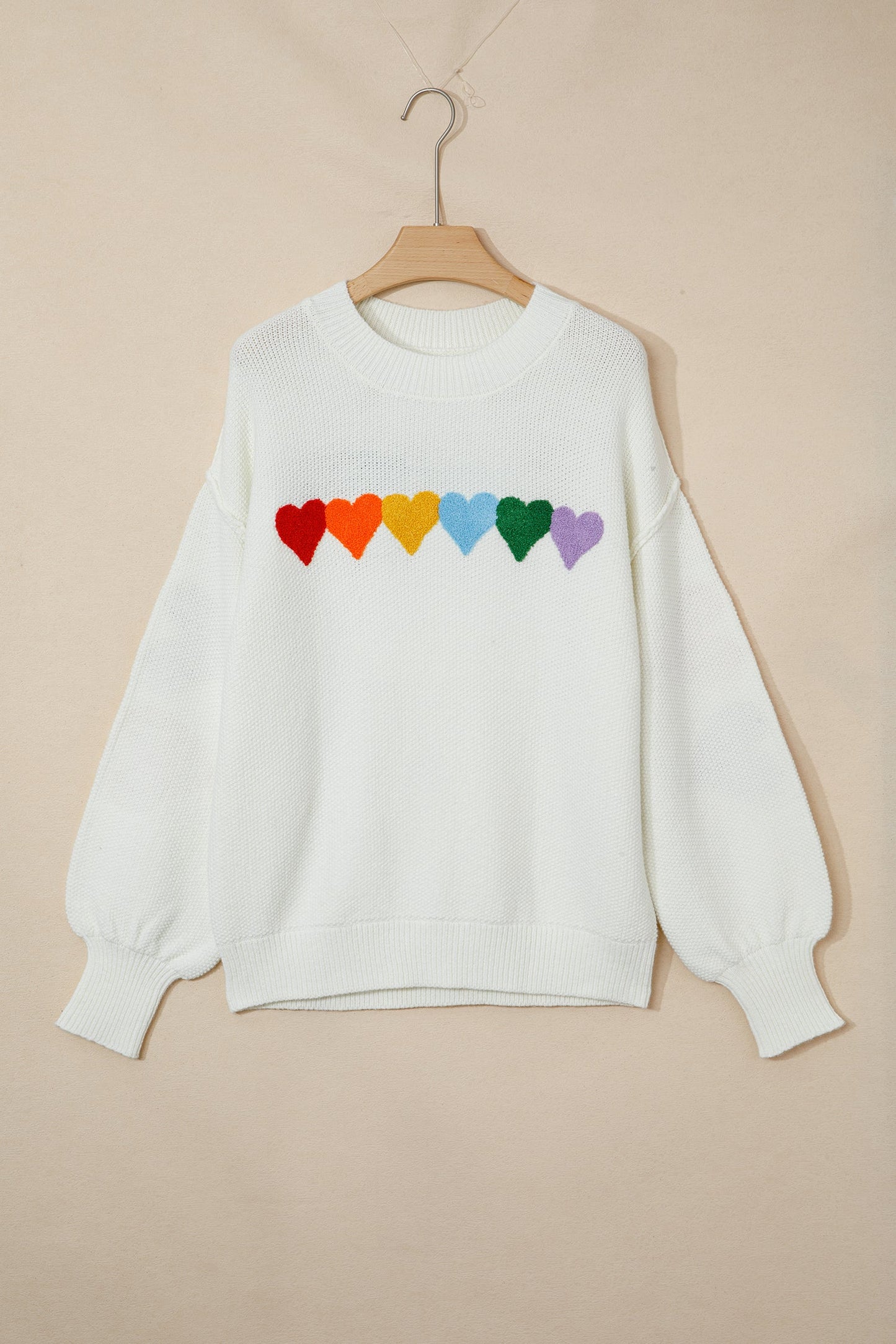 Chenille Graphic Drop Shoulder Sweater