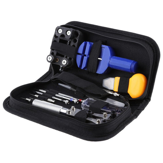 13pcs Watch Repair Tool Kit with Case Opener & Spring Bar Remover