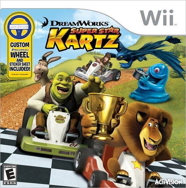 Dreamworks Super Star Kartz with Wheel (Wii)
