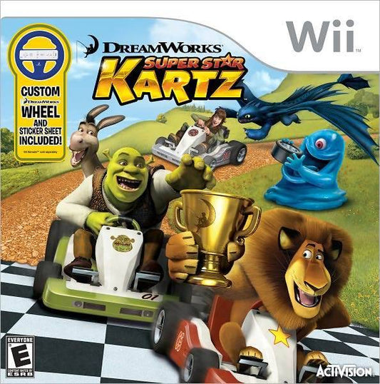 Dreamworks Super Star Kartz with Wheel (Wii)