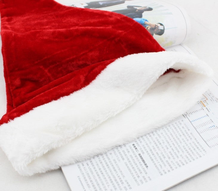 Christmas Velvet Plush Santa Hat Decor
