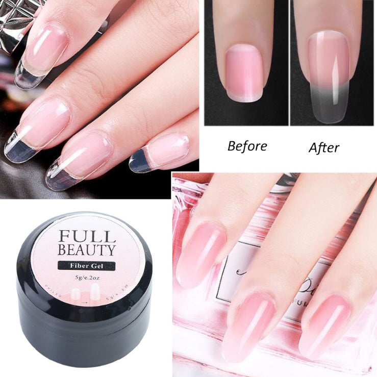 Cracked Repair Nail Fiber Gel - Fiberglass Poly UV Builder