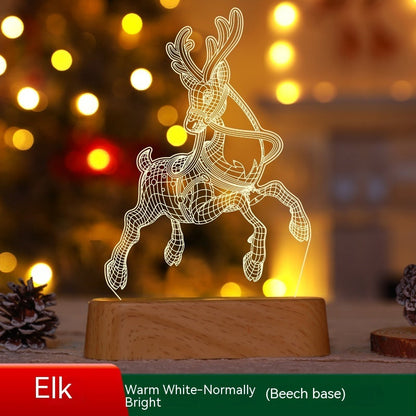 3D Christmas LED Night Light Acrylic Gift Decor
