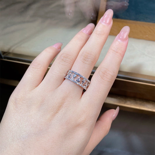 European Full Diamond S925 Sterling Silver Ring