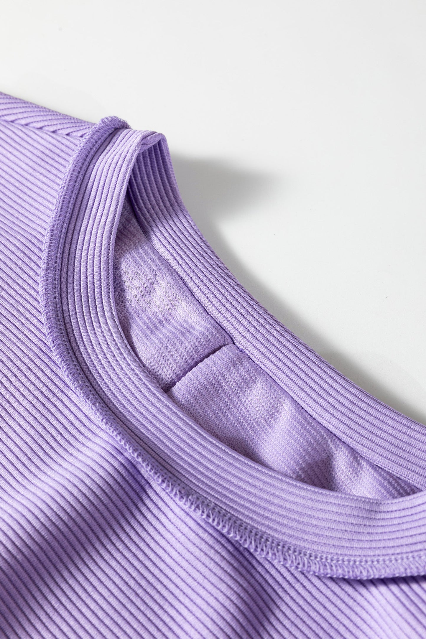 Horizontal Ribbed Exposed Seam Pullover