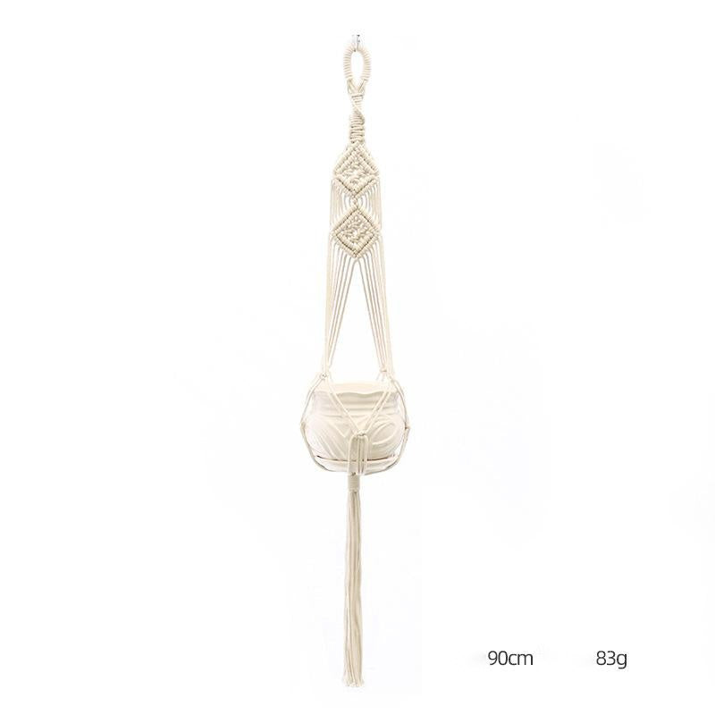 Custom Hand-knitted Hanging Flowerpot Net Bag