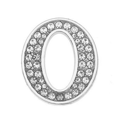 Chrome White Diamond Letters Pet Collar Beads