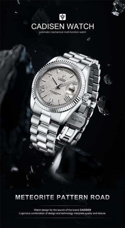 Men's Automatic Stainless Steel Sapphire Calendar Watch