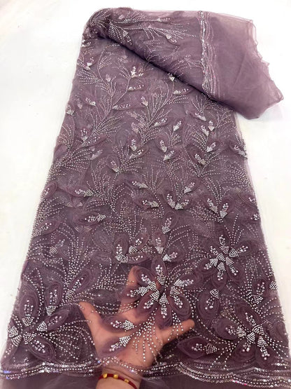 Embroidered Lace Evening Dress