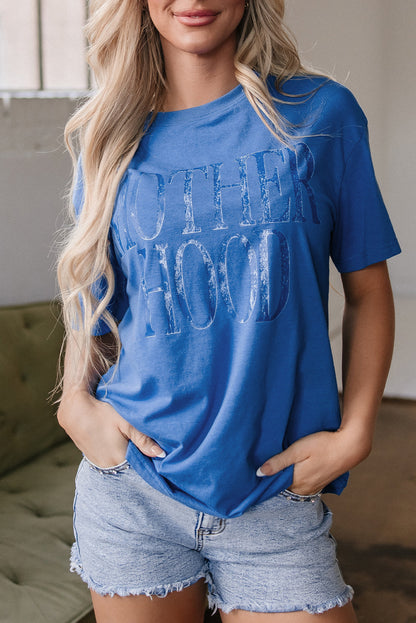 Vintage MOTHERHOOD Letter Graphic T -Shirt
