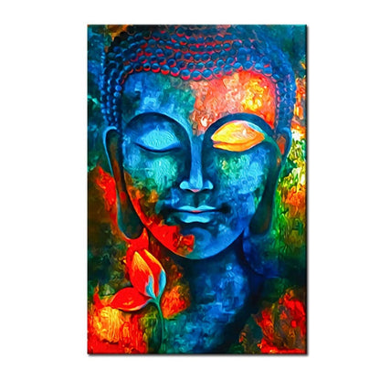 God Buddha Wall Art Canvas On The Wall Canvas Pictures Buddhism Posters Wall Decor