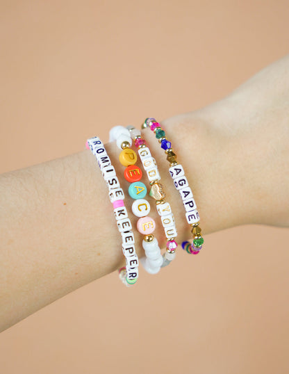God Loves You Letter Bracelet
