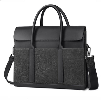 Men's Cowhide Computer Messenger Briefcase
