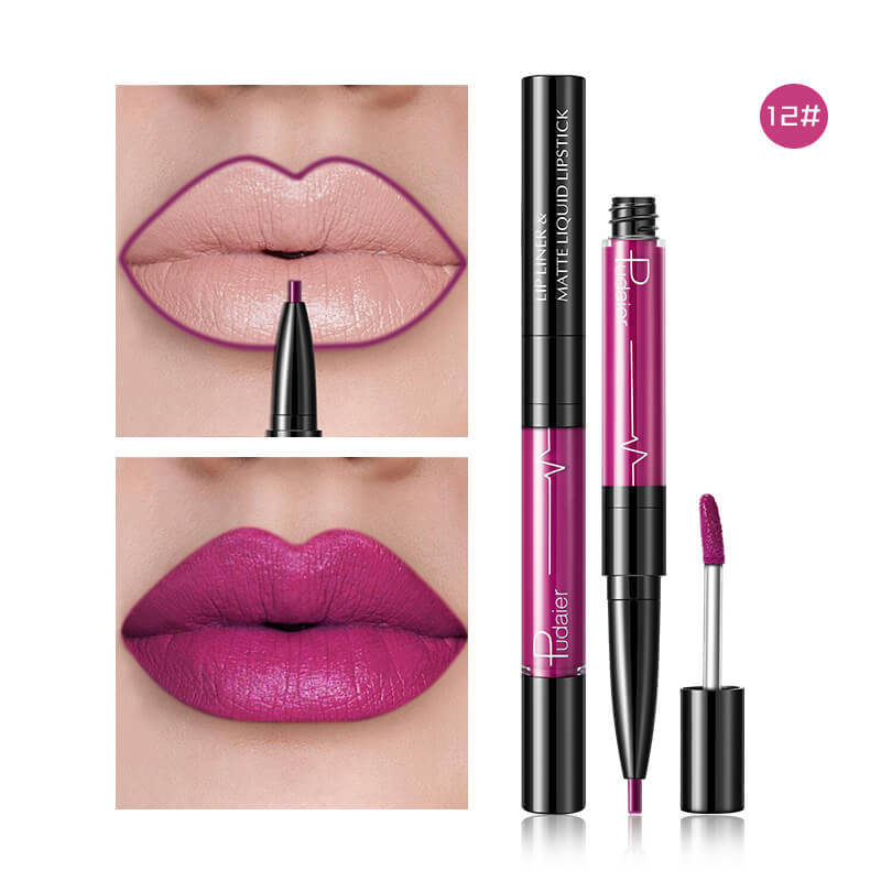 Pudaier Matte Lip Gloss Lip Liner Agate Red Lip Tint