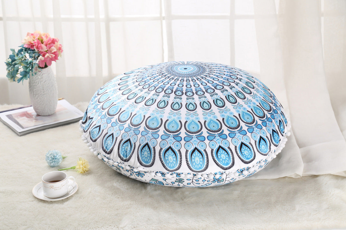 Colorful Mandala Floor Pouf Pillow