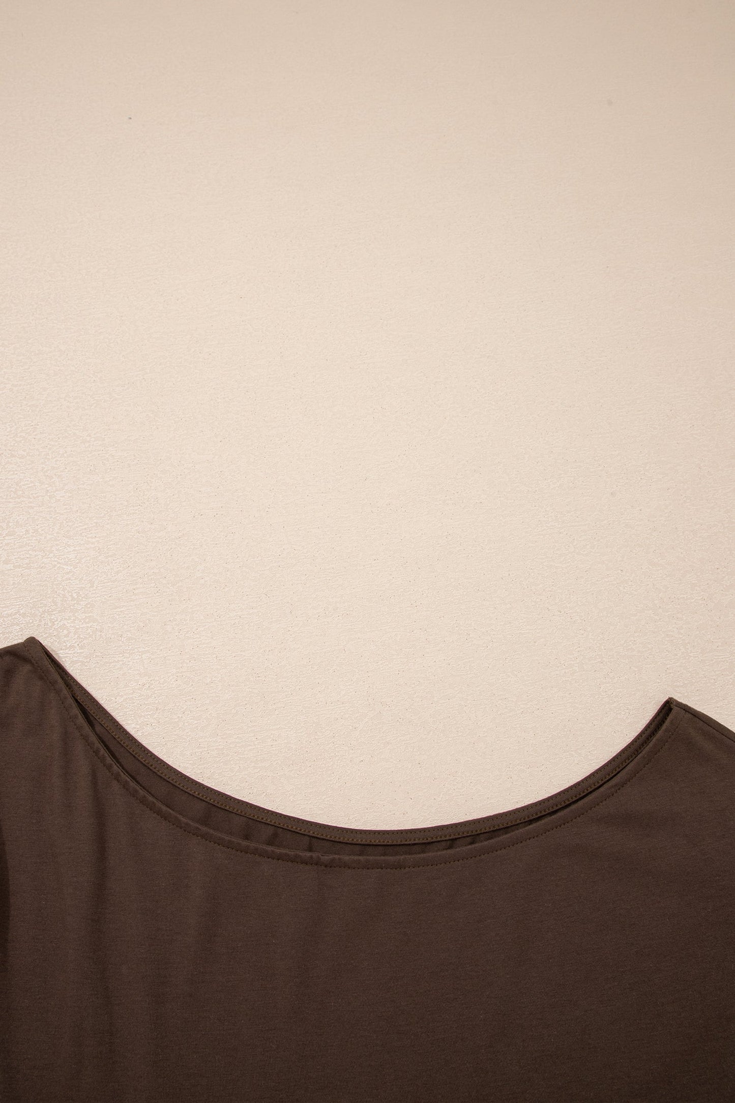Plus Size Solid Asymmetric Neck Blouse