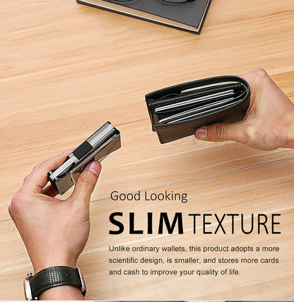 Carbon Fiber Wallet with Metal Card Holder