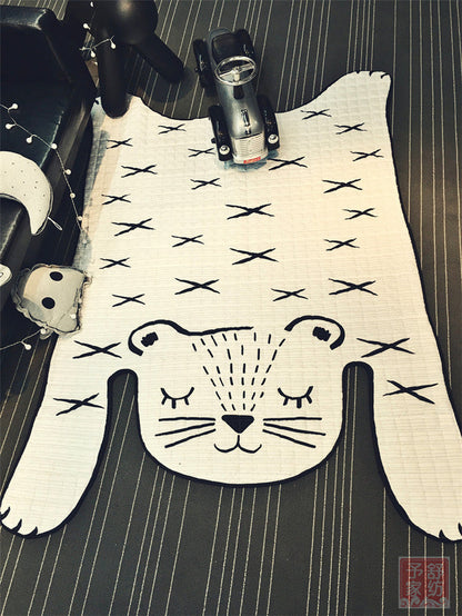 Baby Play Mat, White Tiger Rug
