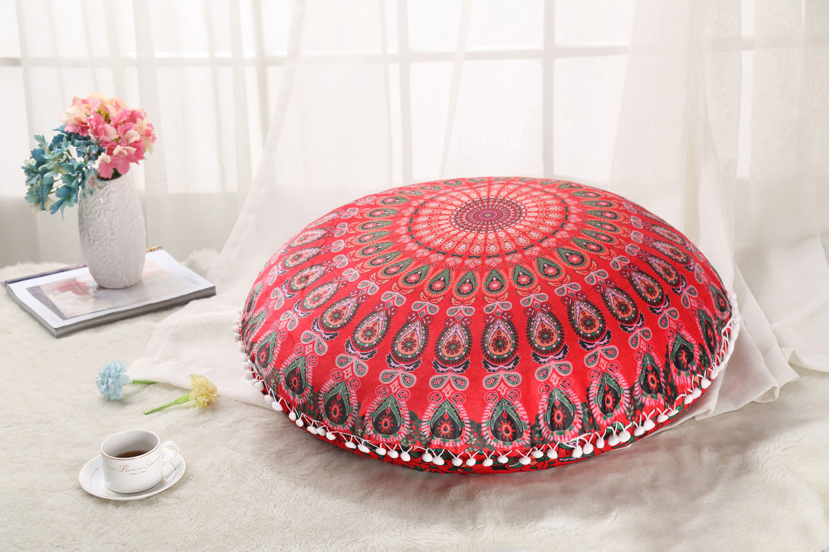 Colorful Mandala Floor Pouf Pillow