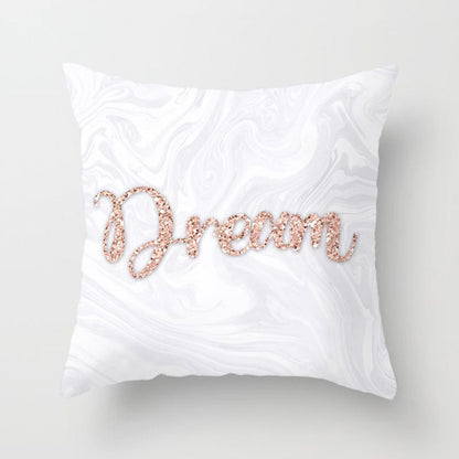 Pink sofa cushion cushion pillowcase
