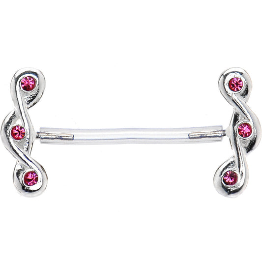 Invisible Bioplast Pink Gem Sterling Twist Nipple Shield