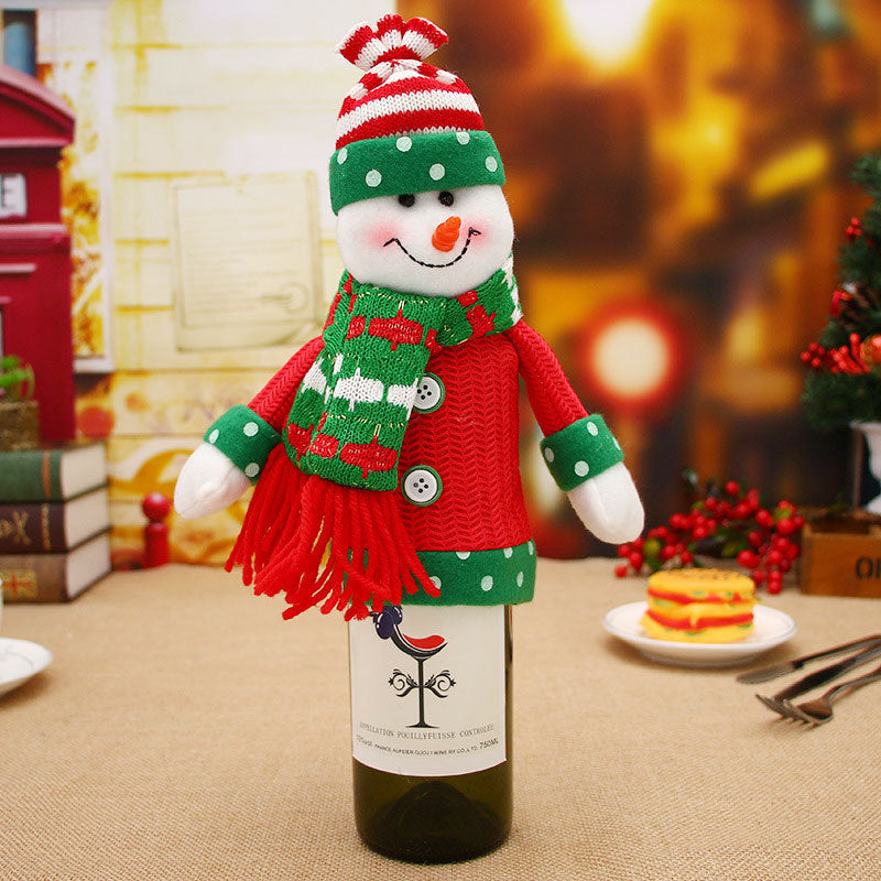 Christmas Wine Bottle Socks Decor