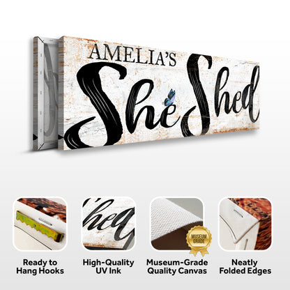 Personalized She Shed Sign VIII