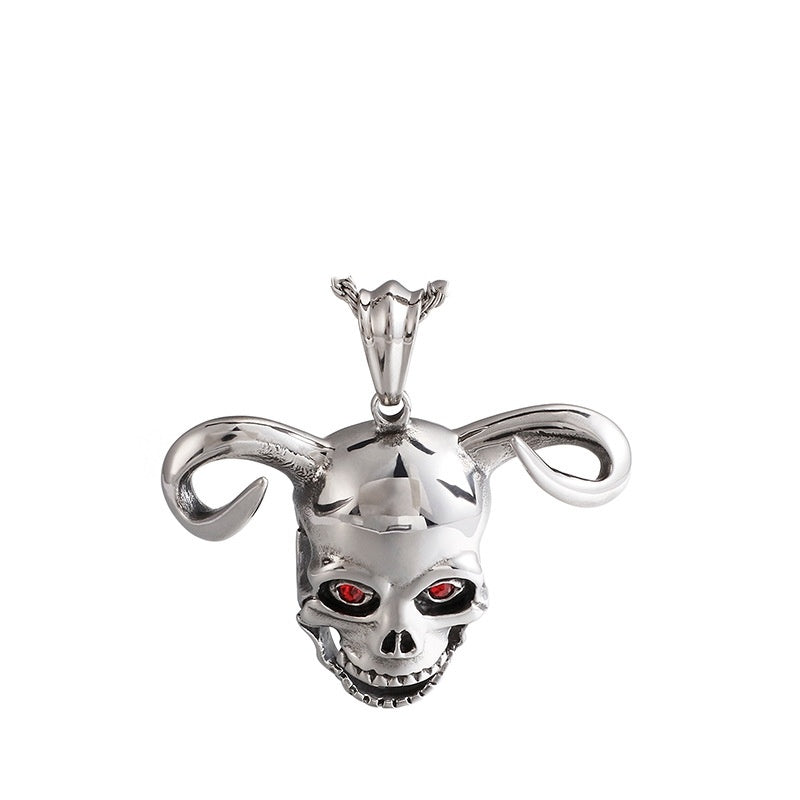 Horn Ghost Head Domineering Necklace