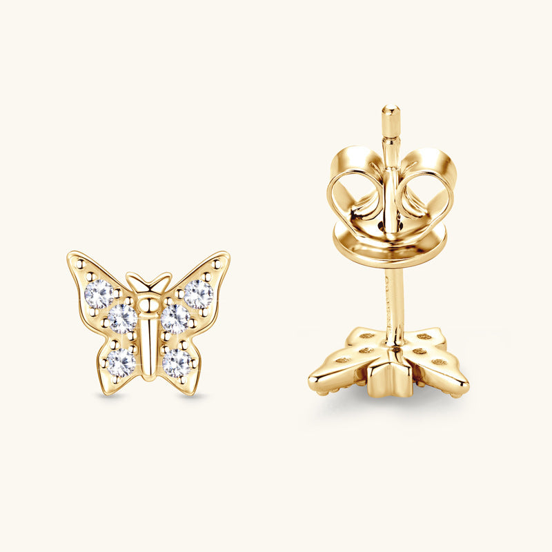 Korean Butterfly Moussan Diamond Ear Team