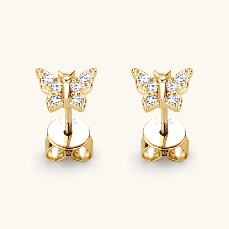 Korean Butterfly Moussan Diamond Ear Team