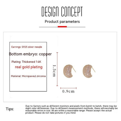 Korean Fashion Water Drop Shape Stud Earrings