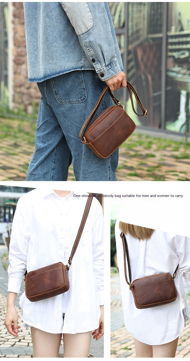 Retro Genuine Leather Men's Messenger Bag