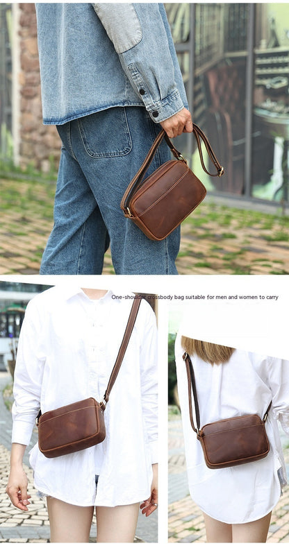 Retro Genuine Leather Men's Messenger Bag