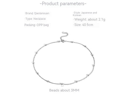 Round Beads Beanie Spacer Beads Choker Necklace