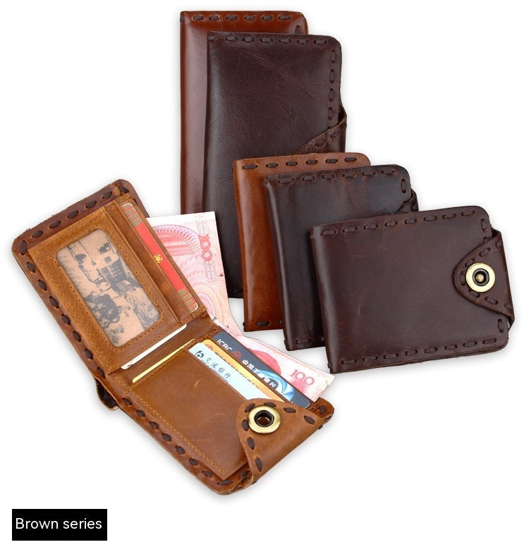 Vintage Men's Long Cowhide Wallet