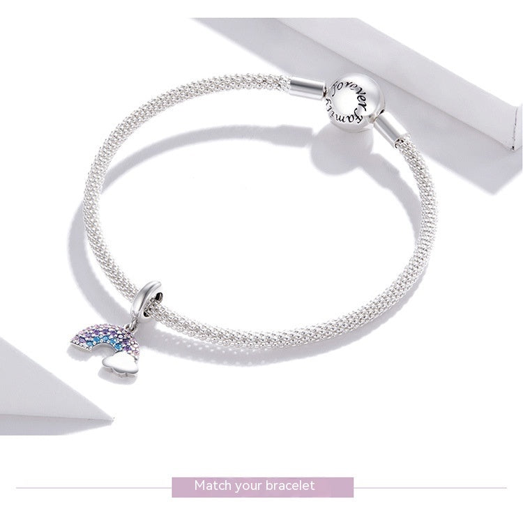 Rainbow Color S925 Sterling Silver Pendant