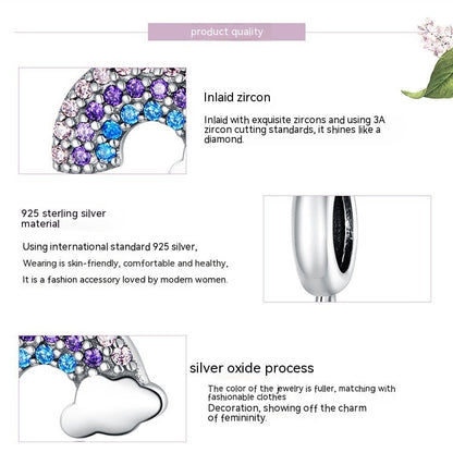 Rainbow Color S925 Sterling Silver Pendant