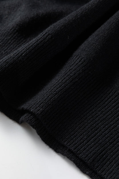 Solid High Neck Sweater and Pleated Mini Skirt Set