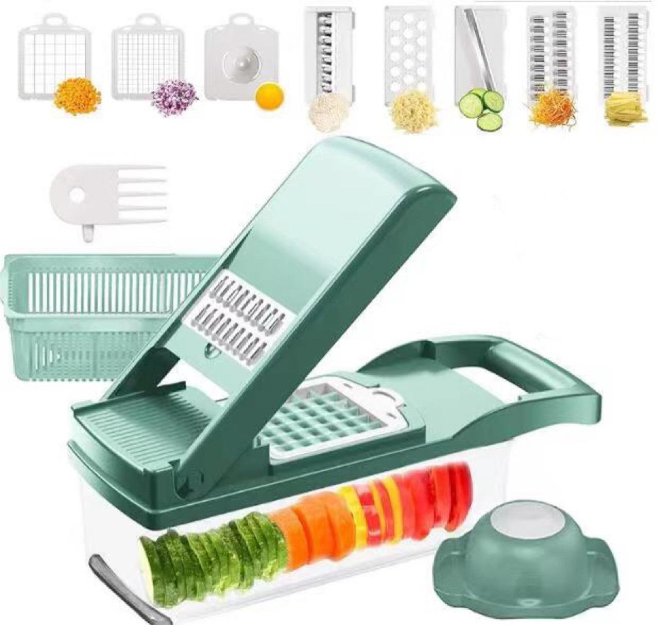 12-in-1 Manual Vegetable Chopper and Slicer