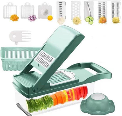 12-in-1 Manual Vegetable Chopper and Slicer