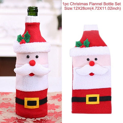 Christmas Wine Bottle Socks Decor