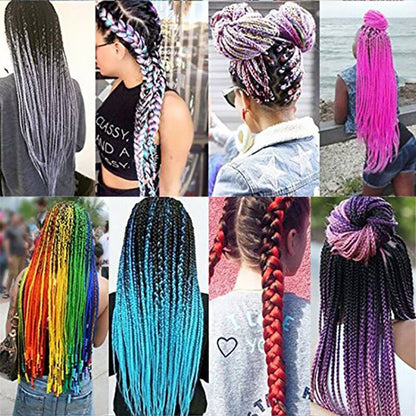 Colorful Ombre Braiding Hair Extensions 24" 100g