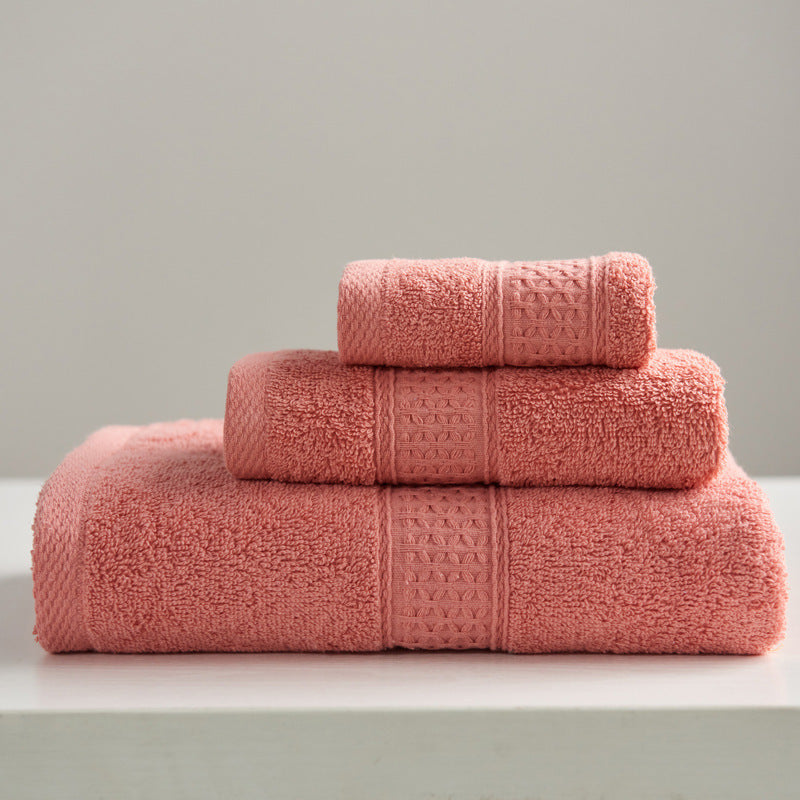 Minimalist Square Cotton Bath Towel Set