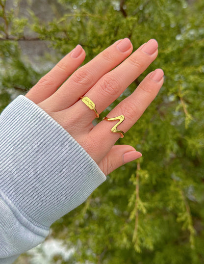 Wavy Heart Ring