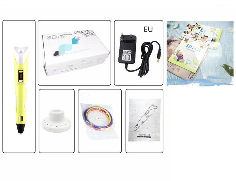 Children's 3D Printing Pen and Brush Toy Set