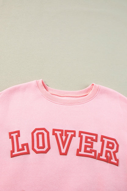 Valentine LOVER Drop Shoulder Pullover Sweatshirt