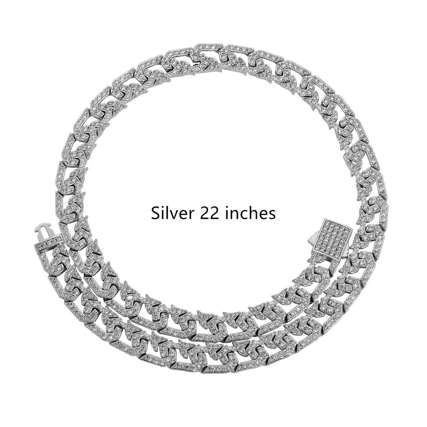 10mm Full Diamond Cuban Link Necklace