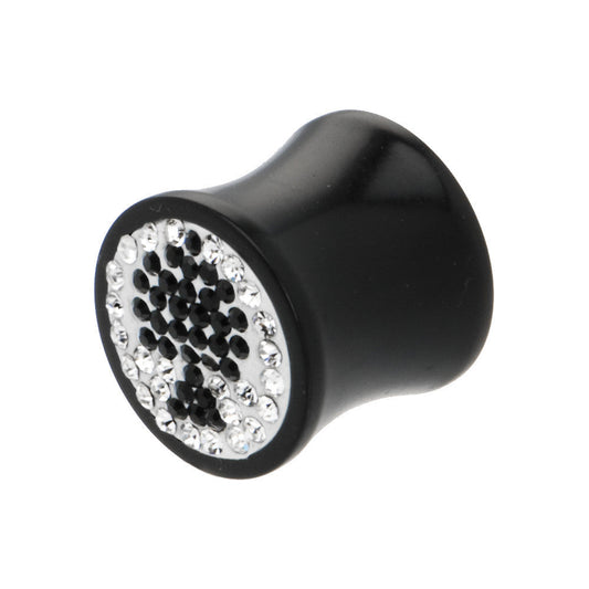00G Crystal Black Spade Saddle Plug