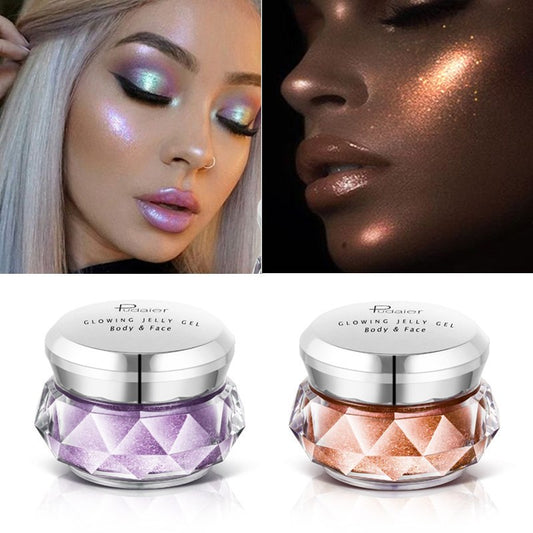 Mermaid Glow Highlighter Jelly Gel - Festival Body Glitter Makeup